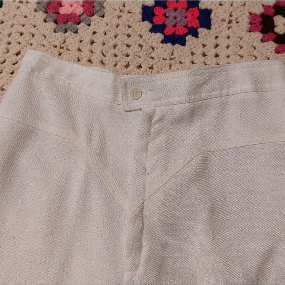 Vintage 1970's Pantasias high waisted V stitched wide leg pants true vin… - Picture 10 of 16